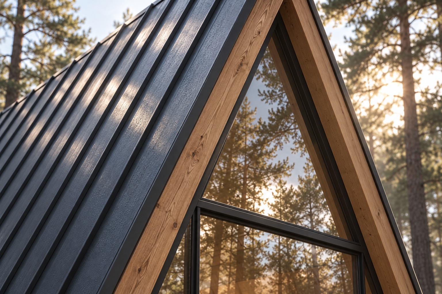 AFrame architectural detail and living-space concept